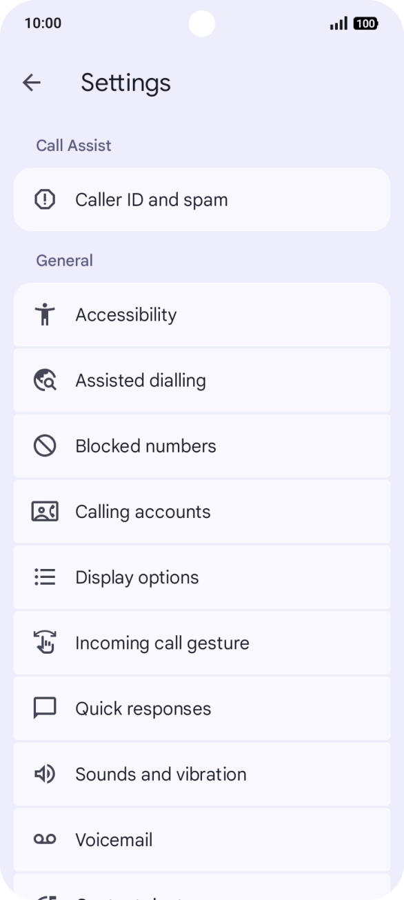 Press Calling accounts.