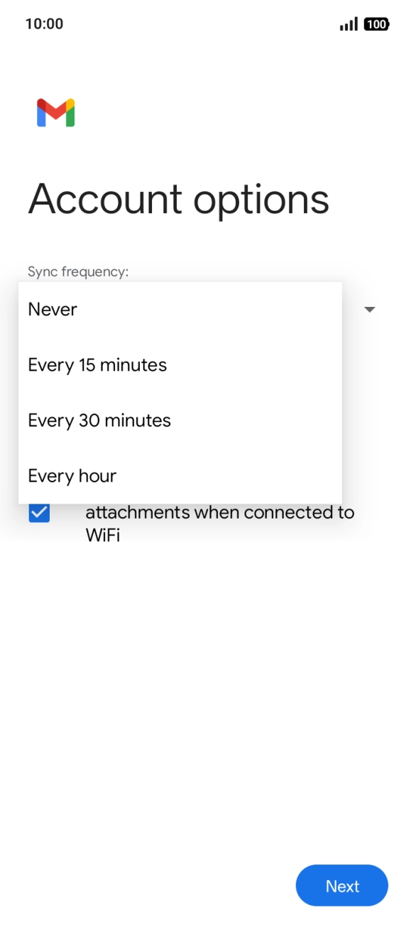 Press the required setting. Press the required setting.