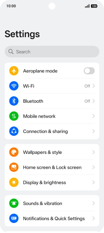 Press Sounds & vibration.