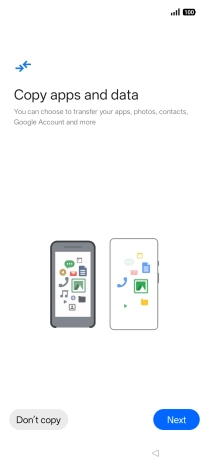 Press Don't copy and follow the instructions on the screen to finish the activation.