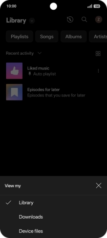 Press the required category and go to the required audio file.