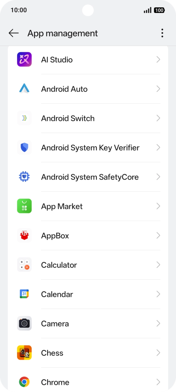 Press the required app.