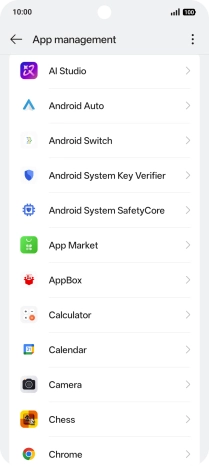 Press the required app.