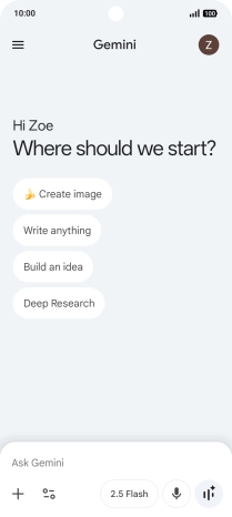 Press the profile icon.