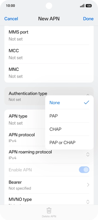 Press None. Press None.