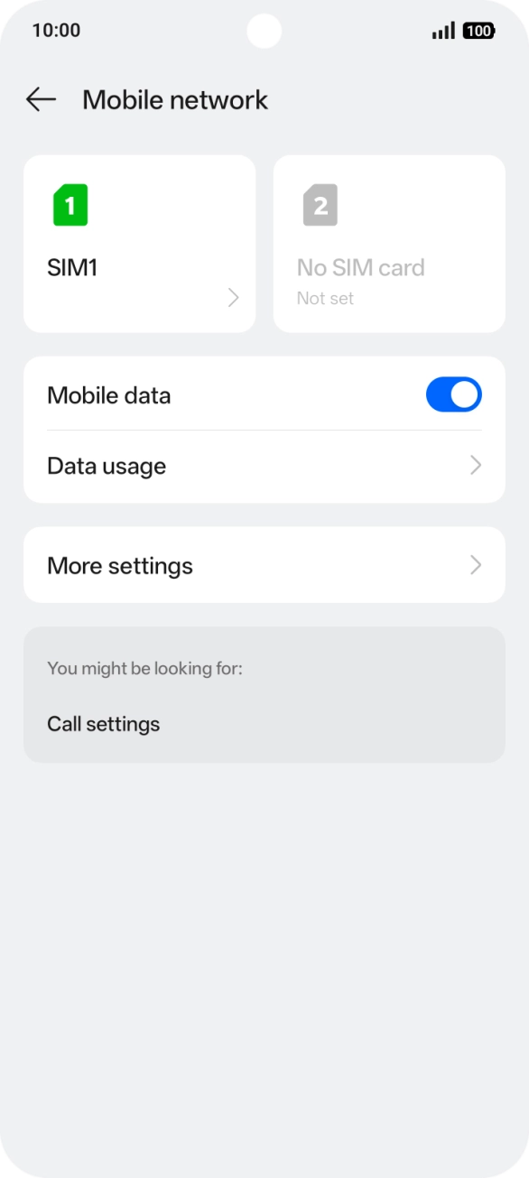 Press the name of your SIM.