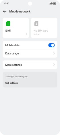 Press the name of your SIM. Press the name of your SIM.
