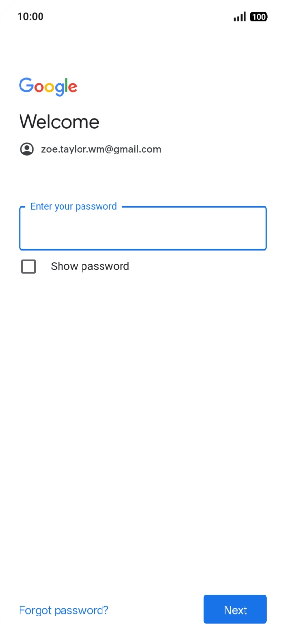 Press the field below 
