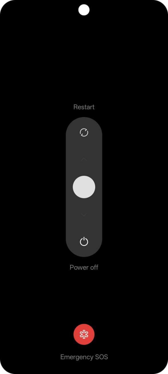 Press and drag the circle downwards.