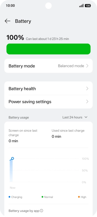 Press Battery mode. Press Battery mode.
