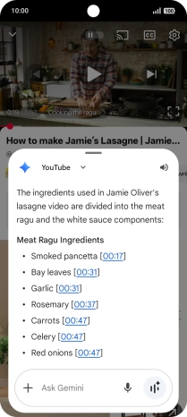 The answer from Gemini to your question is displayed.
