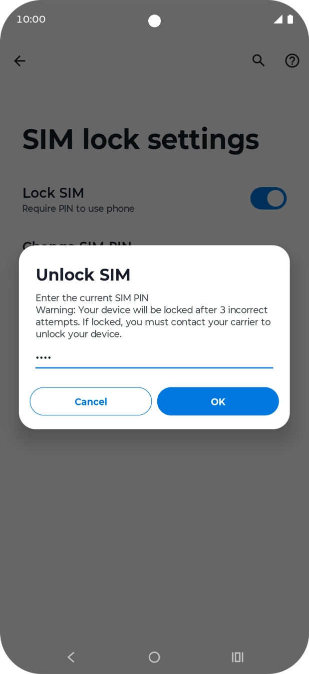 Key in your PIN and press OK. Key in your PIN and press OK.