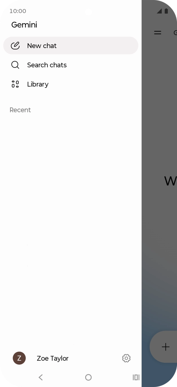 Press the profile icon.