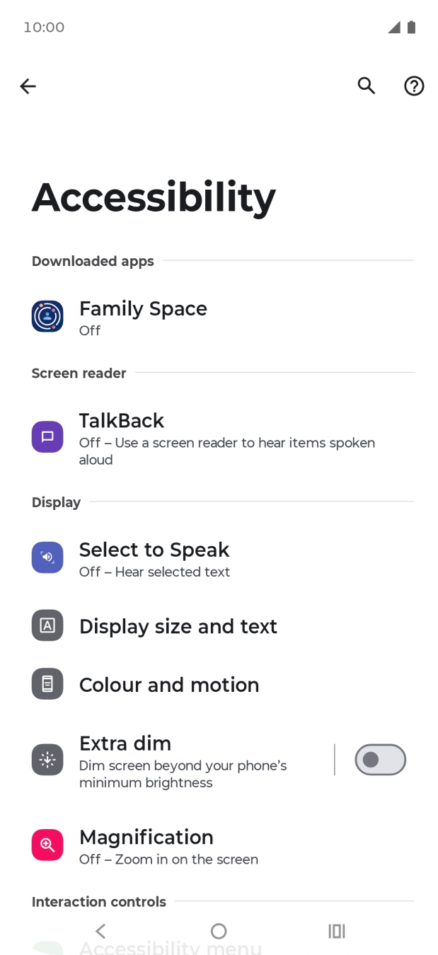 Press TalkBack and follow the instructions on the screen to select the required settings. Press TalkBack and follow the instructions on the screen to select the required settings.