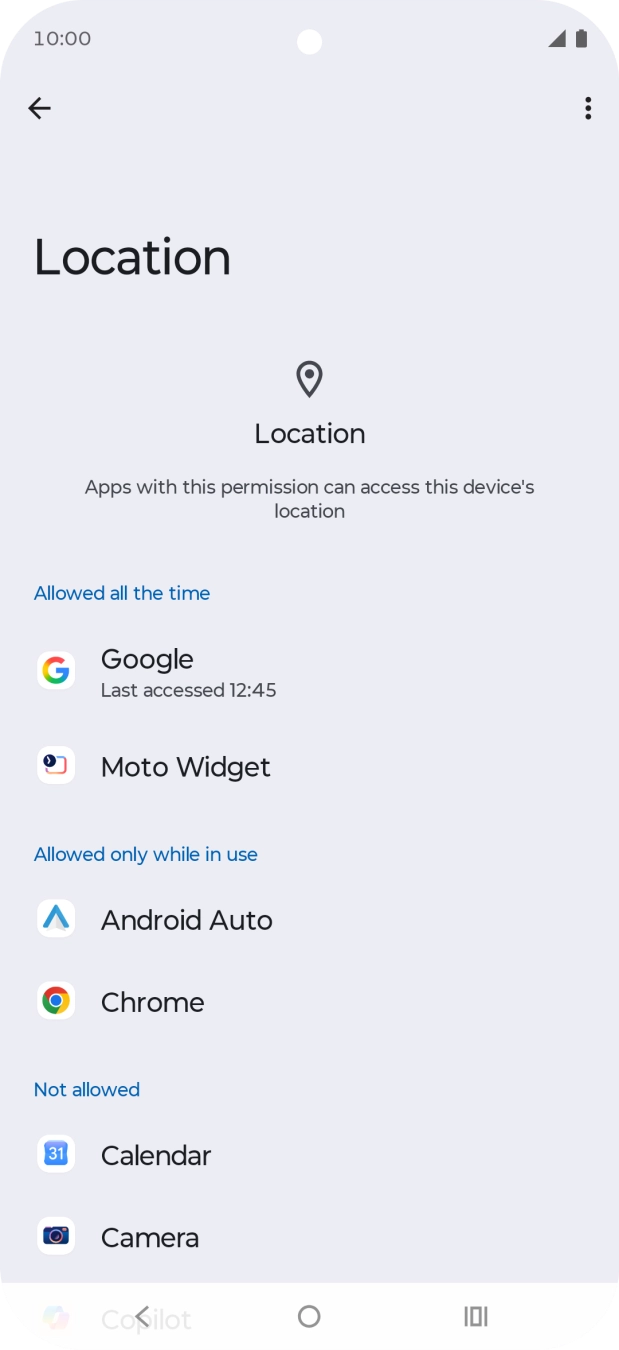 Press the required app. Press the required app.