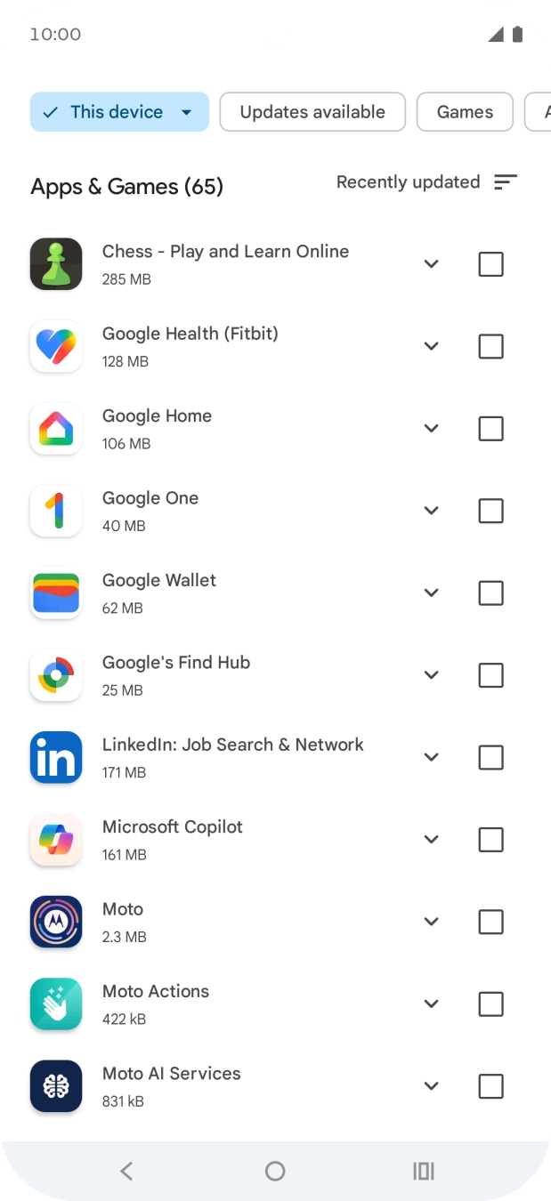Press the required app.