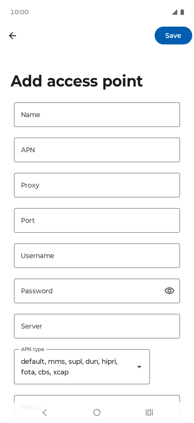 Press Name and key in Telstra Internet. Press Name and key in Telstra Internet.