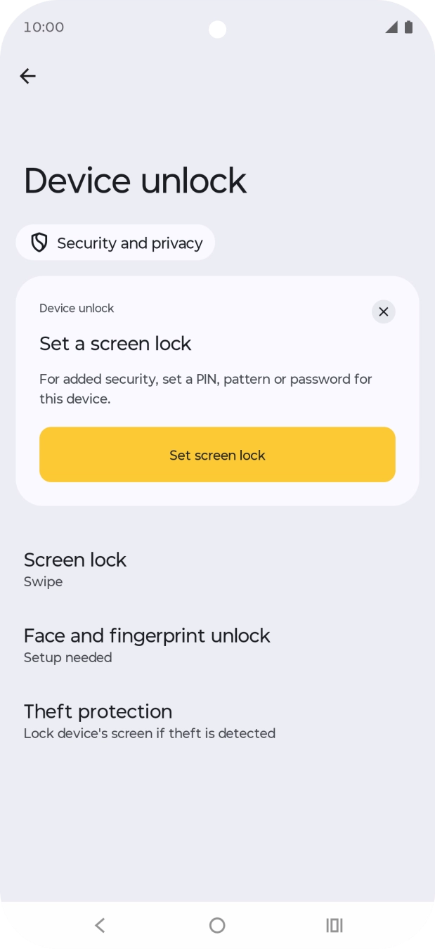 Press Face and fingerprint unlock. Press Face and fingerprint unlock.