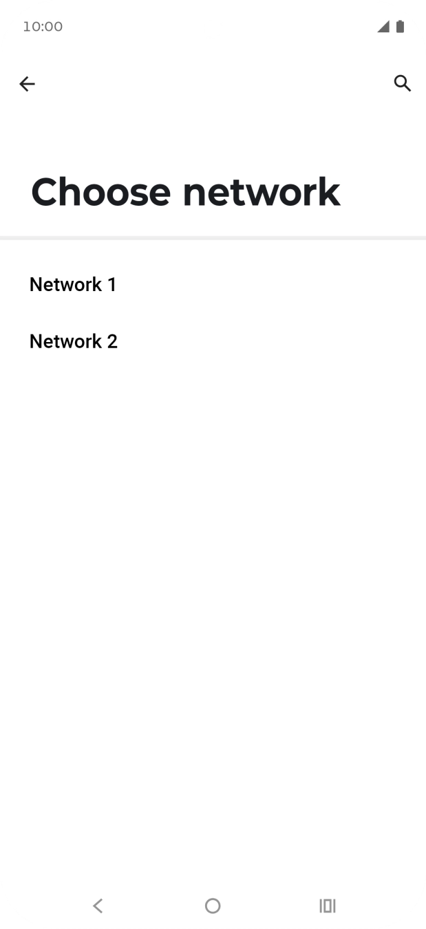 Press the required network. Press the required network.