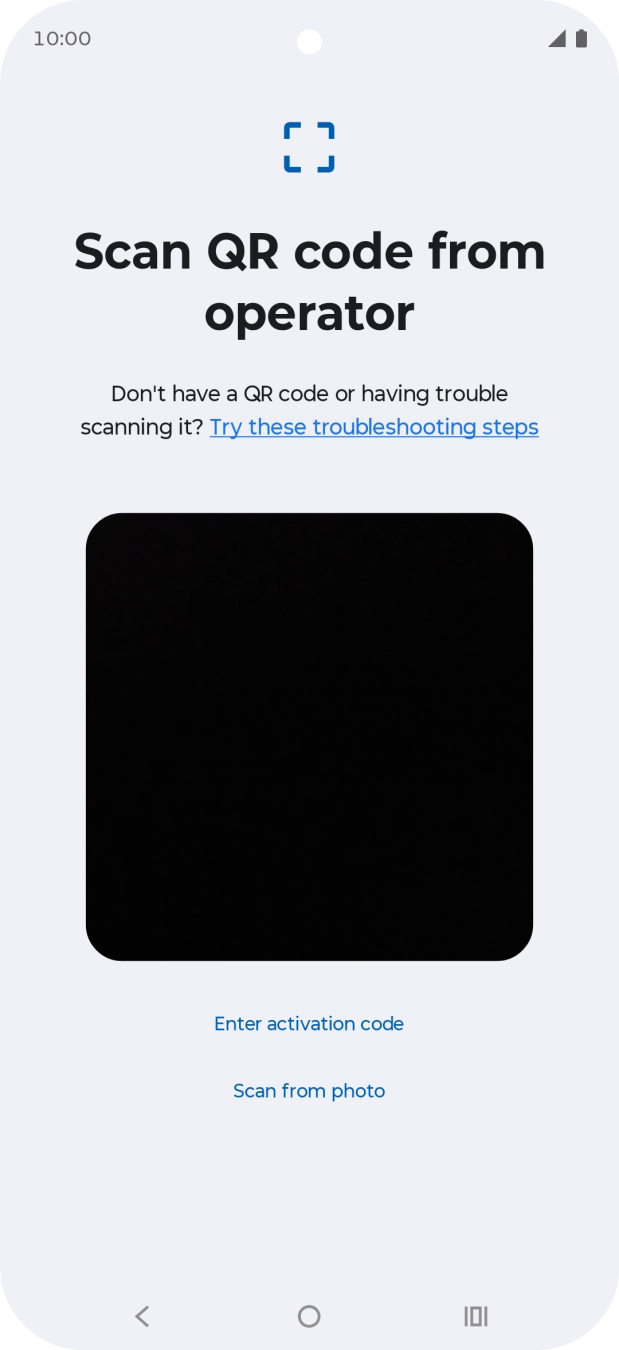 Place the QR code you've received inside the phone camera frame to scan the code. Place the QR code you've received inside the phone camera frame to scan the code.