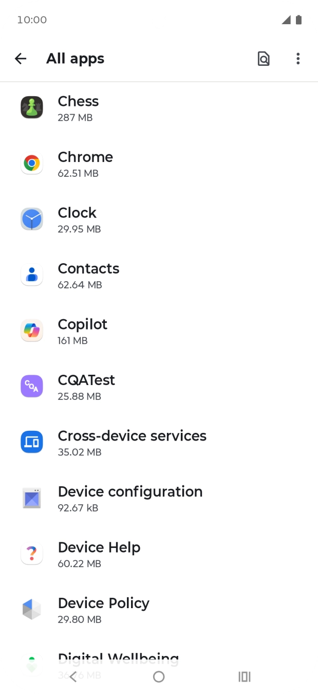 Press the required app. Press the required app.