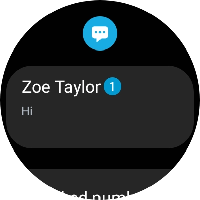 Press the required text message to read it.