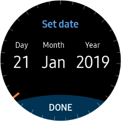 Turn the Rotating bezel right or left to set the required date. Turn the Rotating bezel right or left to set the required date.