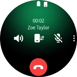 Press the end call icon.