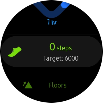 Press the pedometer icon.