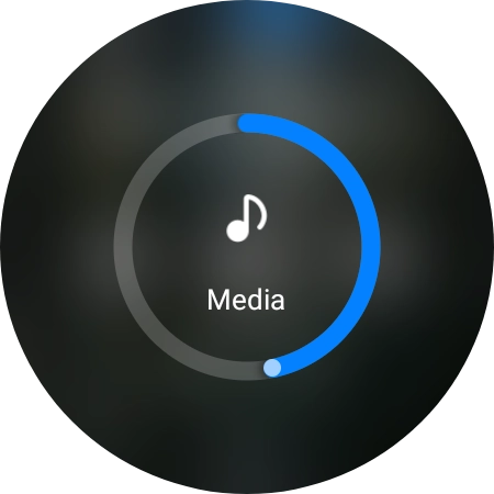 Slide the circle to select the required volume.