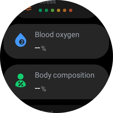 Press Blood oxygen.