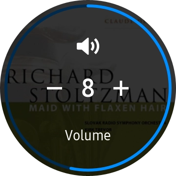 Press the volume icons to select the required volume.