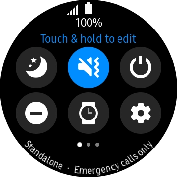 Press the required function to open an application or turn the function on or off.