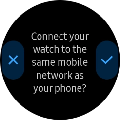 Press the confirm icon and follow the instructions on the screen to set up mobile data.