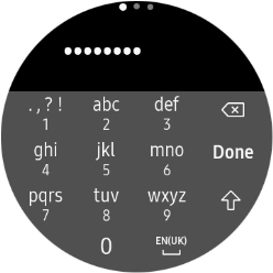 Key in the password for the Wi-Fi network and press Done.
