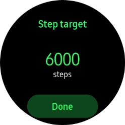 Turn the Rotating bezel right or left to select the required goal.