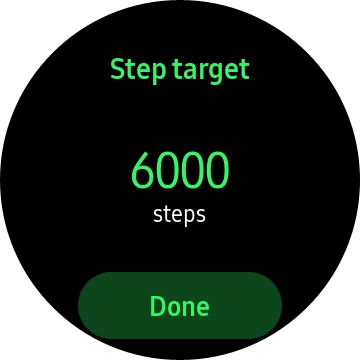 Turn the Rotating bezel right or left to select the required goal.