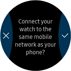 Press the confirm icon and follow the instructions on the screen to set up mobile data.