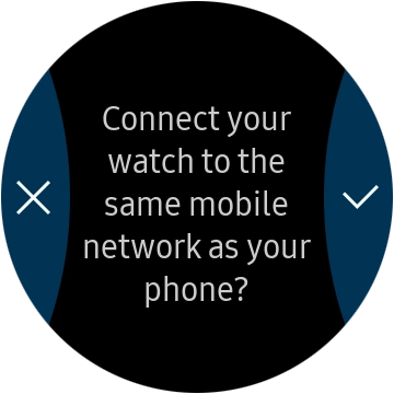 Press the confirm icon and follow the instructions on the screen to set up mobile data.