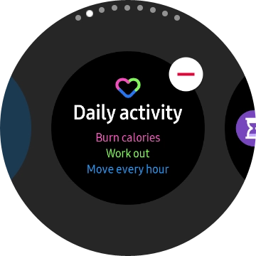 Press the remove widget icon.