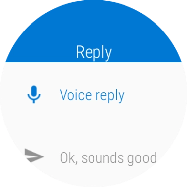 Press Voice reply.