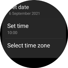 Press Set time. Press Set time.