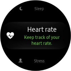 Press the heart rate sensor icon.
