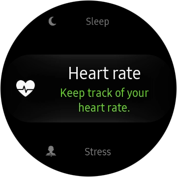 Press the heart rate sensor icon.