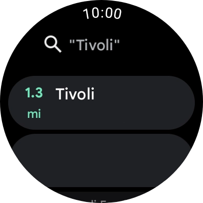 Press the required destination and follow the instructions on the screen to navigate to the selected destination.