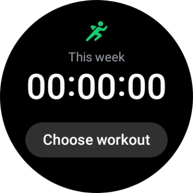 Press Choose workout.