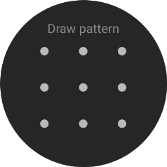 Slide your finger across the screen to connect at least four points and follow the instructions on the screen to create a pattern as lock code.