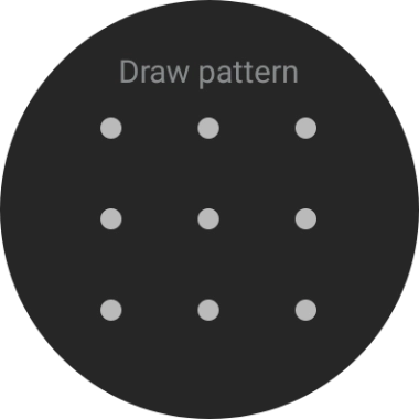Slide your finger across the screen to connect at least four points and follow the instructions on the screen to create a pattern as lock code.