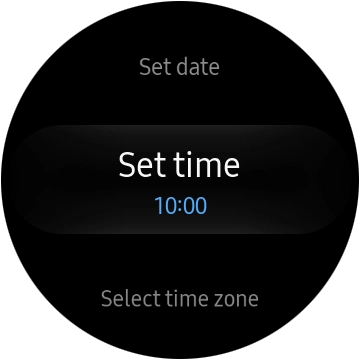 Press Set time. Press Set time.