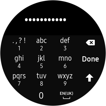 Key in the password for the Wi-Fi network and press Done.